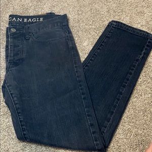American Eagle Mens Jeans Black Slim Straight